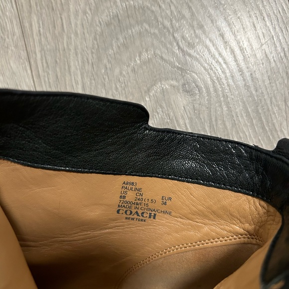 Coach black leather ankle boots - Picture 8 of 9